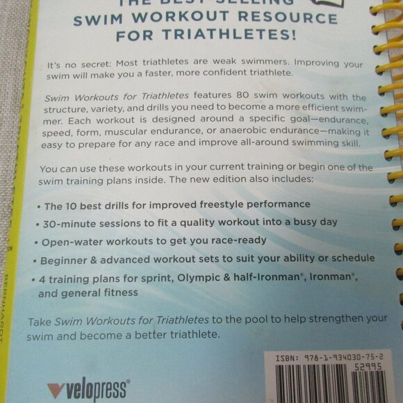 Swim Workouts for Triathletes Sports & Recreation Trade Paperback Gale Bernhardt - Picture 4 of 5